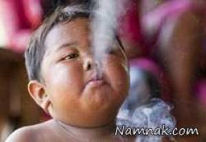 کودک 2 ساله سیگاری