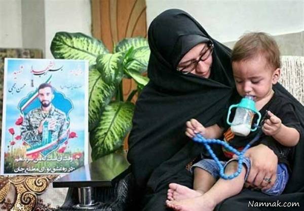 شهید حججی همسر و فرزند شهید حججی