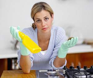 تمیز کردن اجاق گاز ، تمیز کردن اجاق گاز لعابی