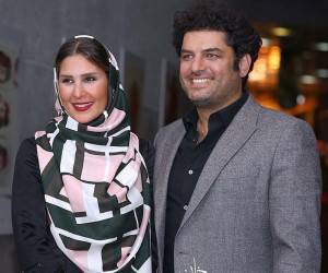 سام درخشانی و همسرش