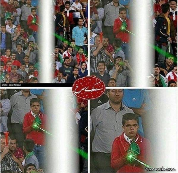 محرومیت پرسپولیس به خاطر لیزر اندازی هوادارش هوادار پرسپولیس