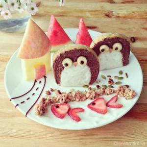 تزیین غذای کودک ، تزیین غذای دختر بچه ها