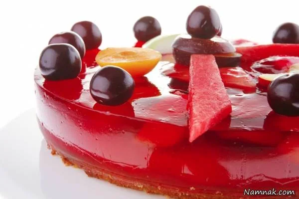 کیک ژله ای قرمز کیک ژله ای