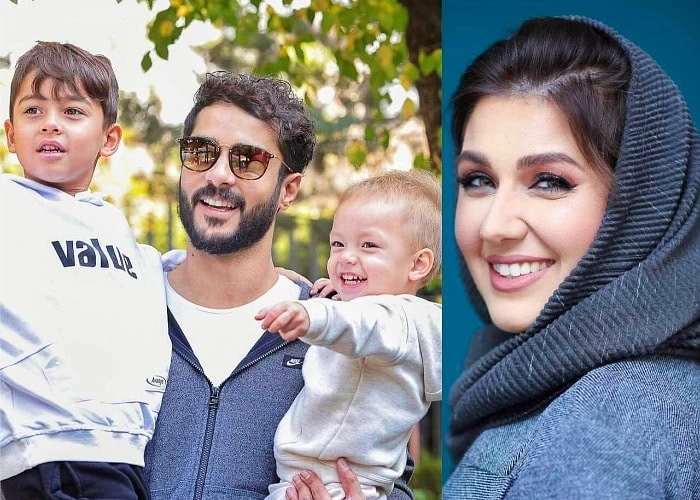 عکس گلوریا هاردی و همسر و فرزندانش گلوریا هاردی و همسرش و فرزندش