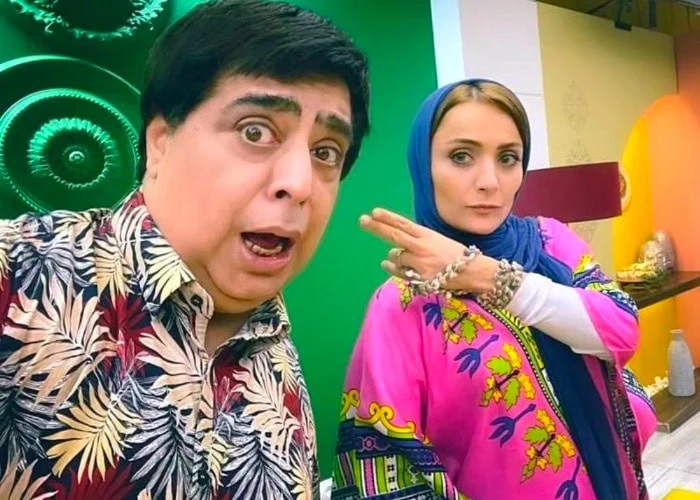 سلفی رضا شفیعی جم و السا فیروز آذر رضا شفیعی جم و السا فیروز آذر