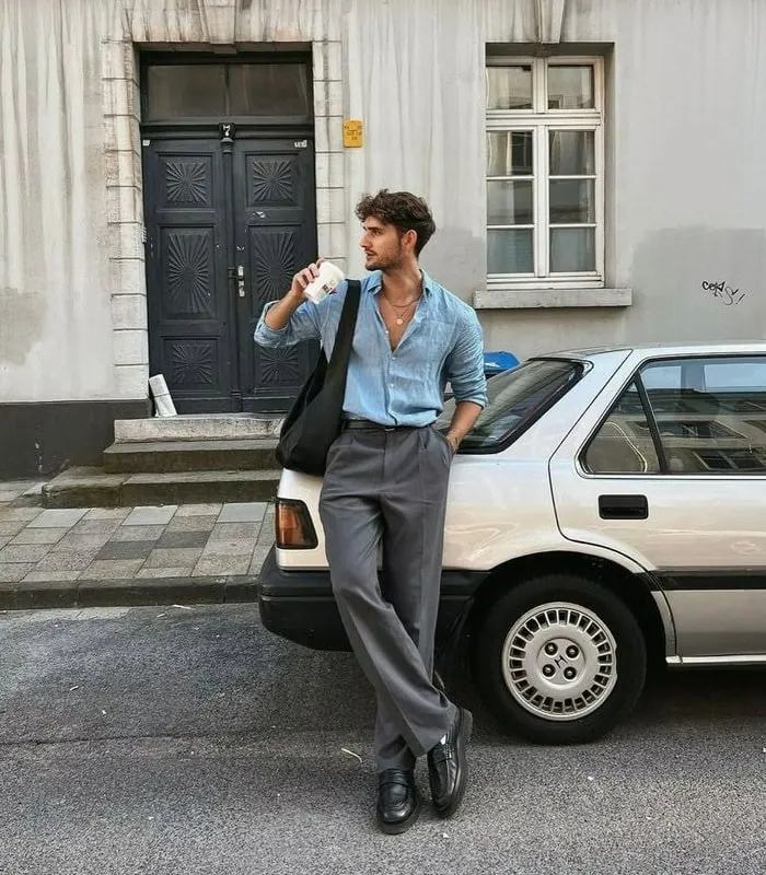 شلوار پارچه ای مردانه را چطور بپوشیم؟ ست شلوار پارچه ای مردانه