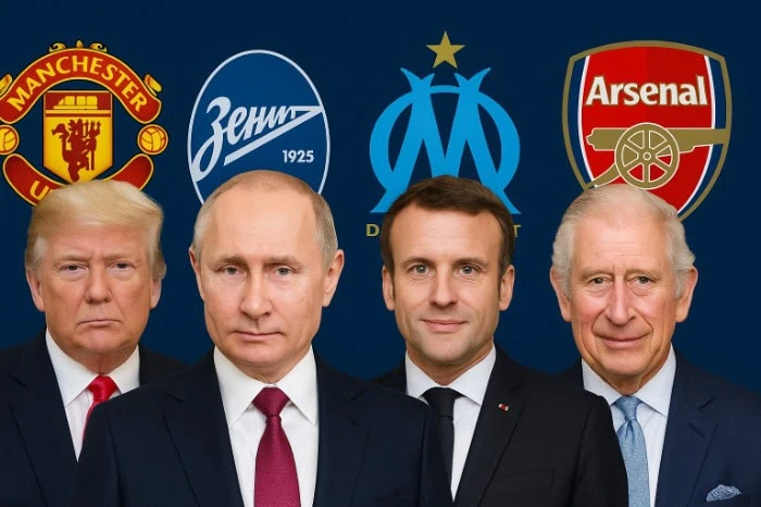 تیم فوتبال مورد علاقه پوتین، مکرون، ترامپ و دیگر سیاستمداران ترامپ، پوتین، مکرون، چارلز سوم