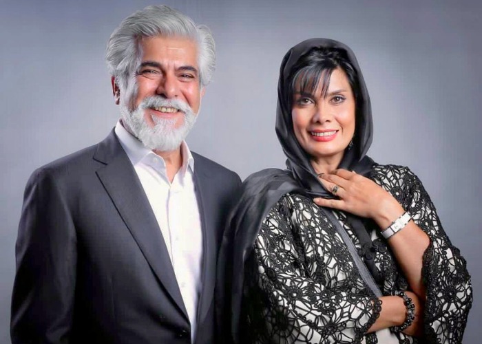 عاطفه رضوی و همسرش حسین پاکدل عاطفه رضوی و حسین پاکدل