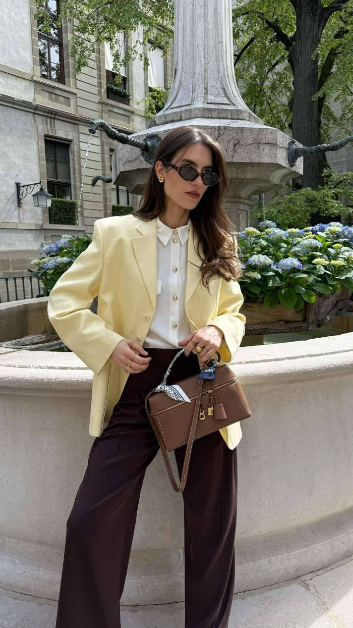 استایل رسمی با رنگ کره ای استایل رسمی زرد کره ای