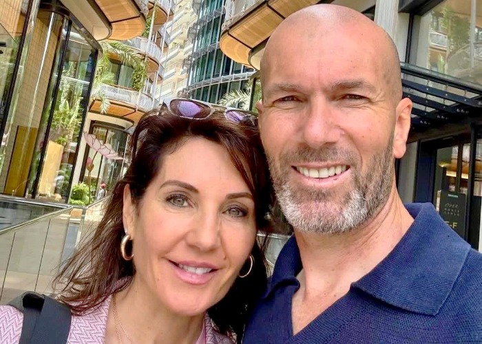 عکس زینالدین زیدان و همسرش زینالدین زیدان و همسرش