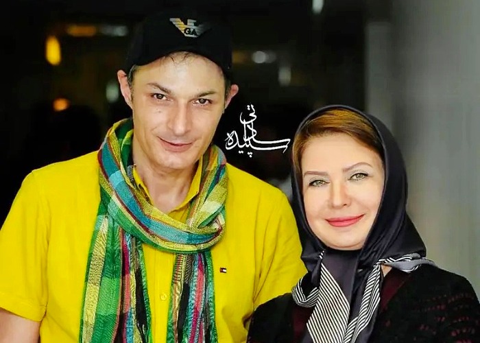 رامین پرچمی در کنار لعیا زنگنه رامین پرچمی و لعیا زنگنه