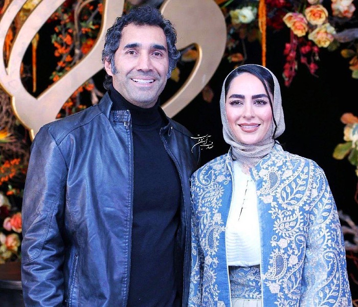 هادی کاظمی و همسرش سمانه پاکدل هادی کاظمی و همسرش