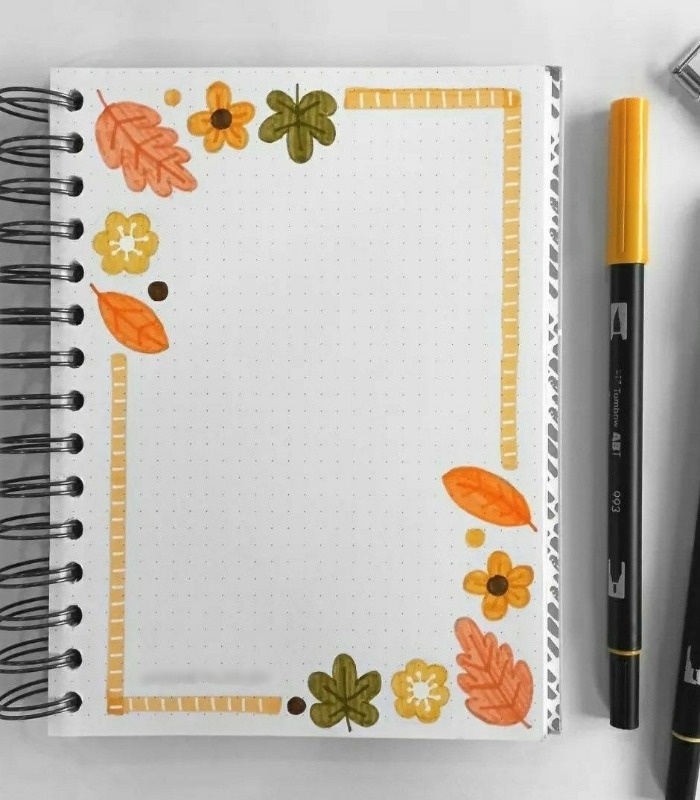 تزیین دفتر مشق پاییزی تزیین دفتر مشق پاییزی