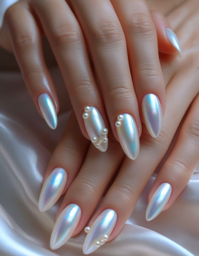 مدل ناخن مرواریدی ناخن مرواریدی