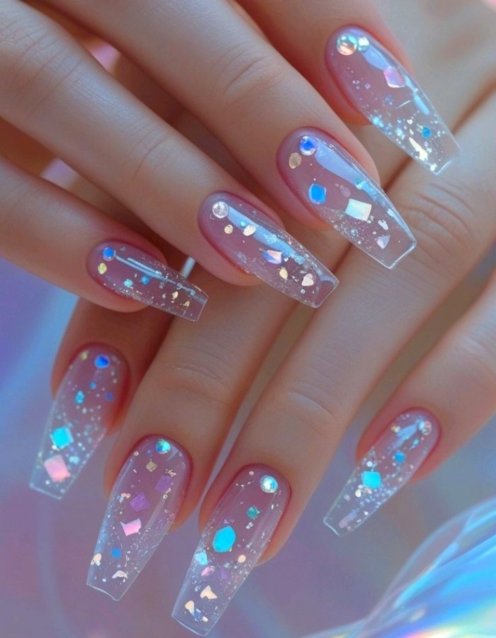 مدل لاک ناخن شیشهای مدل ناخن شیشهای