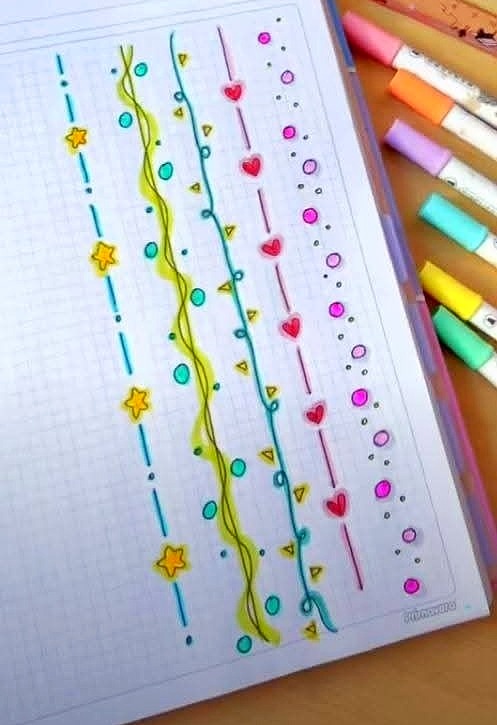 تزیین دفتر املا با 30 نقاشی خیلی راحت مخصوص حاشیه املا شب