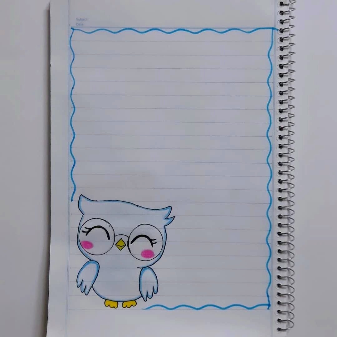 تزیین دفتر املا با 30 نقاشی خیلی راحت مخصوص حاشیه املا شب