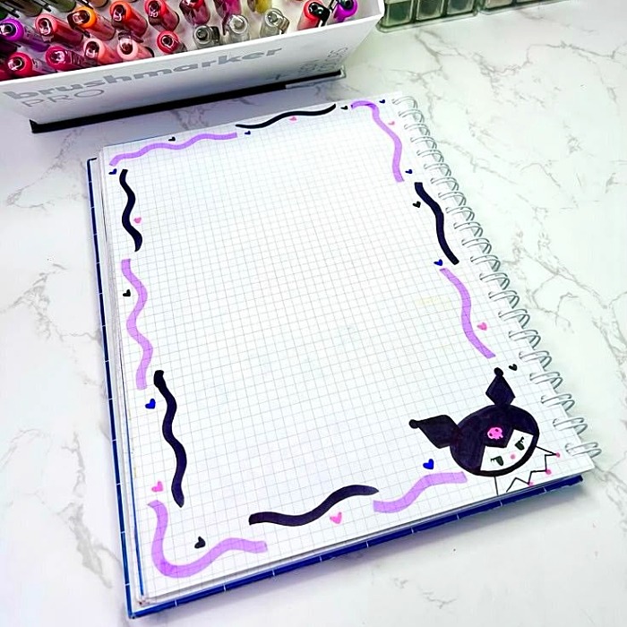 تزیین دفتر املا دخترانه