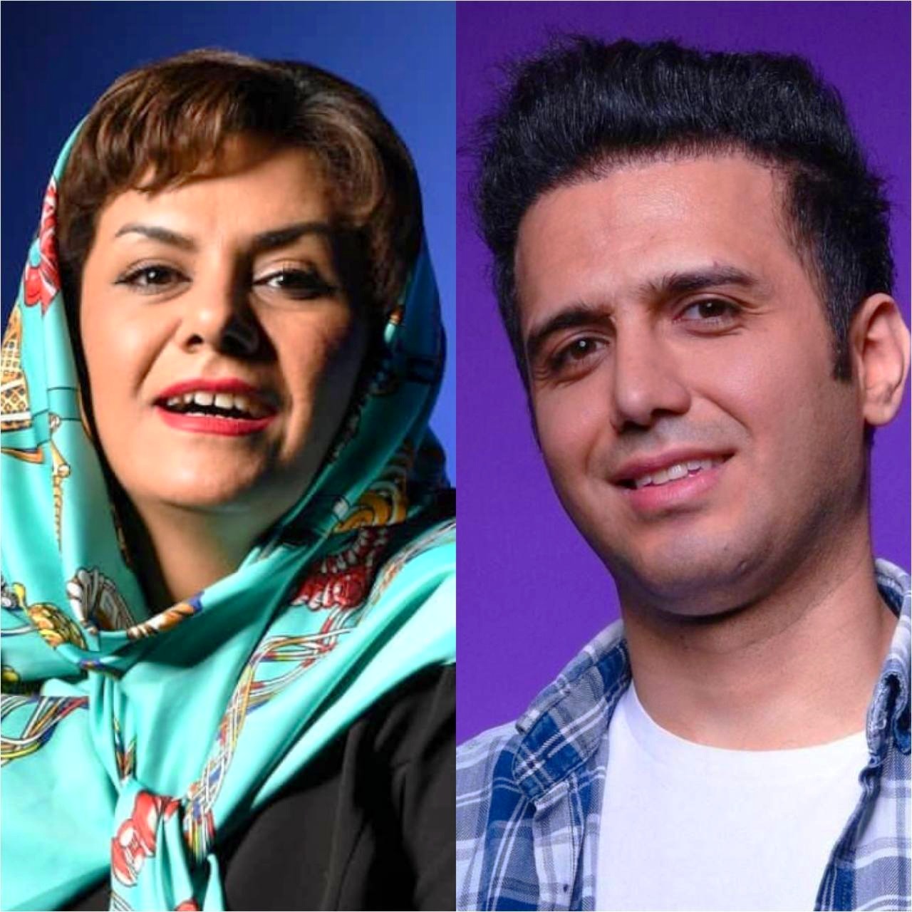 مرجان قمری و همسرش رهام مرجان قمری و همسرش