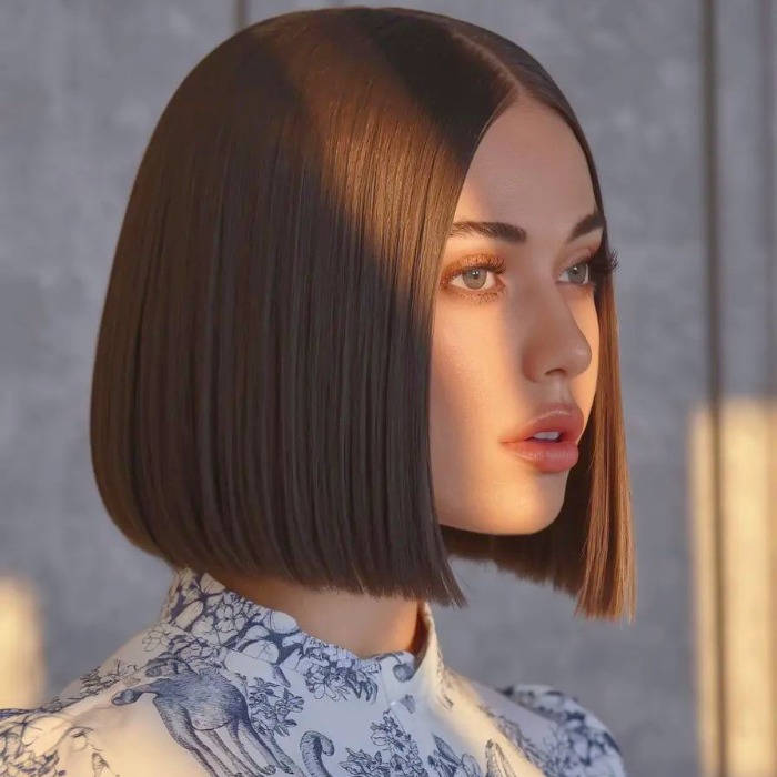 مدل موی مصری بلند برای موهای لخت مدل موی مصری بلند