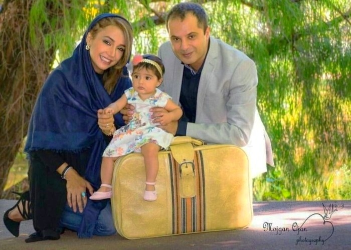 شبنم قلی خانی در کنار همسر و فرزندش فرزند شبنم قلی خانی