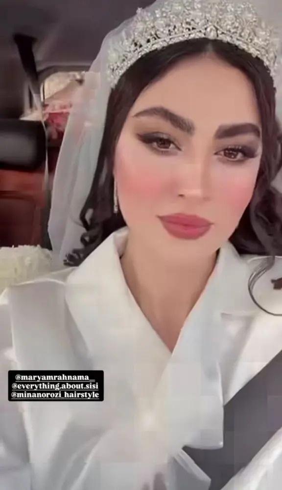 مریم مومن داخل ماشین عروسی اش مریم مومن