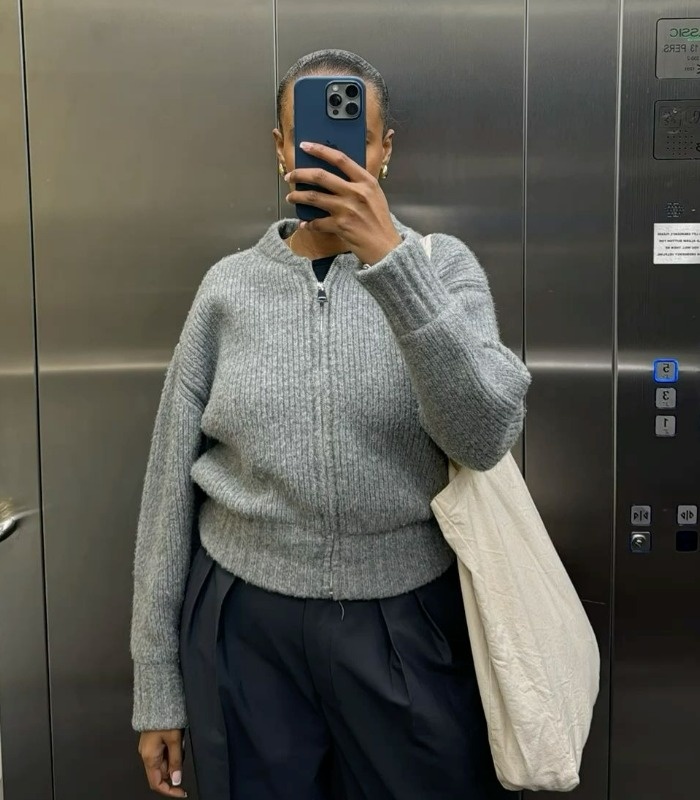 استایل با کاردیگان زیپدار کاردیگان زیپدار