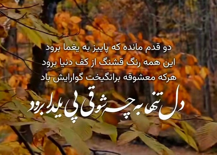 شعر دو قدم مانده که پاییز به یغما برود دو قدم مانده که پاییز به یغما برود