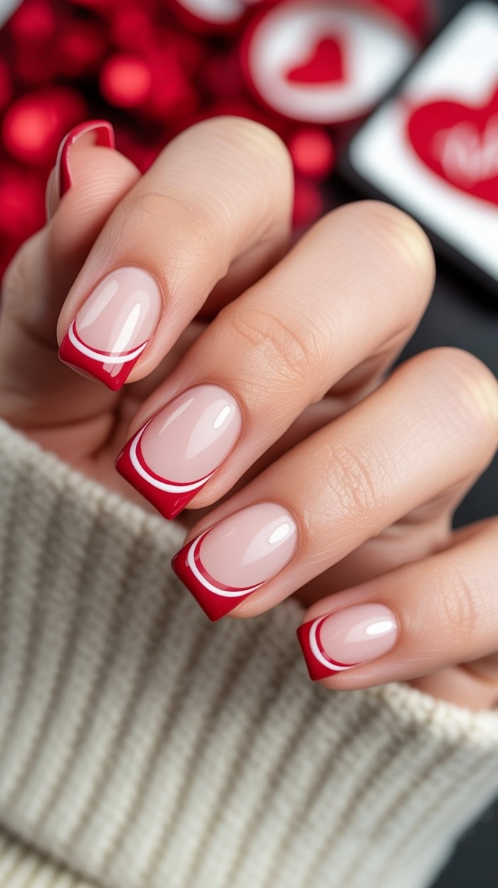 مدل ناخن مربعی فرنچ