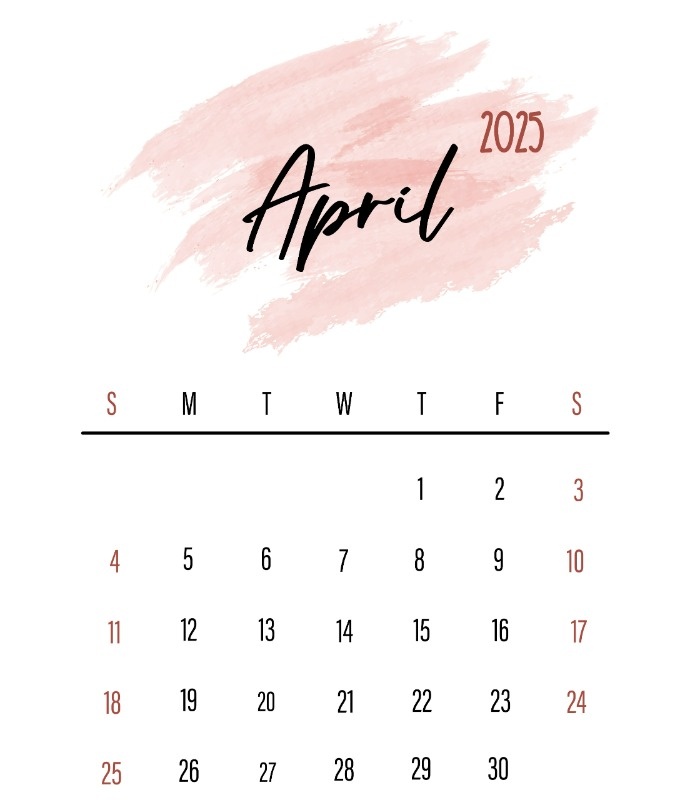 تقویم آوریل ۲۰۲۶