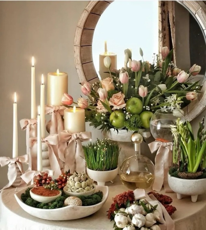 چیدمان هفت سین ساده هفت سین ساده
