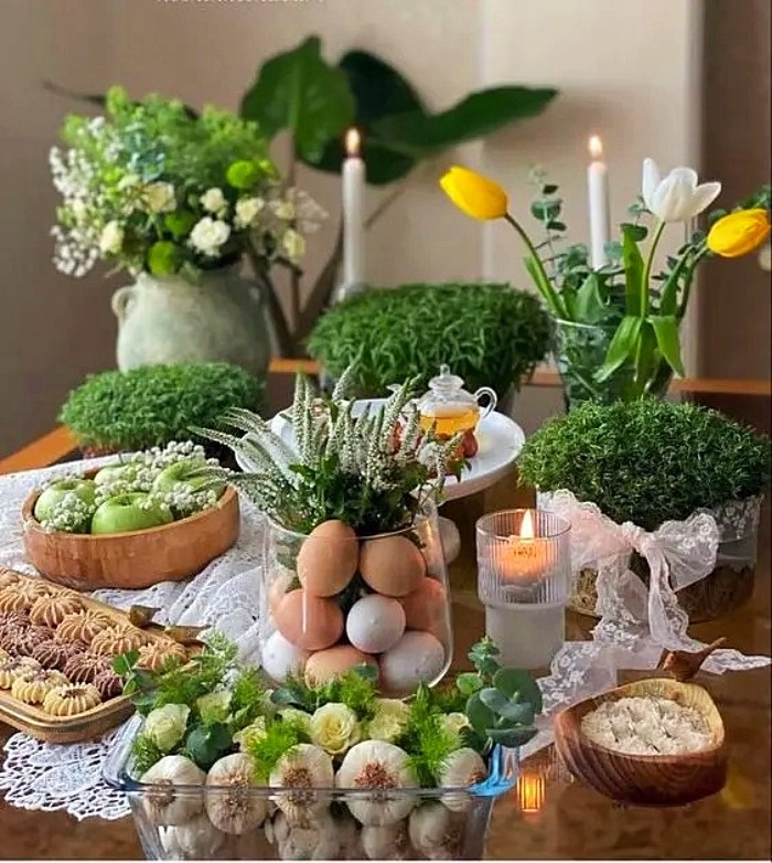 مدل سفره هفت سین عید 95 عید 95 سفره هفت سین
