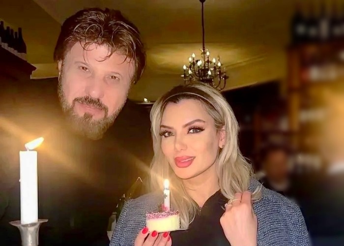 بیژن مرتضوی و همسرش نرگس فرخی بیژن مرتضوی و همسر جدیدش