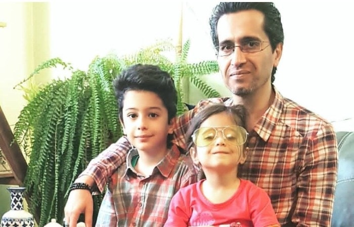 مهدی باقر بیگی در کنار فرزندانش مهدی باقر بیگی در کنار فرزندانش