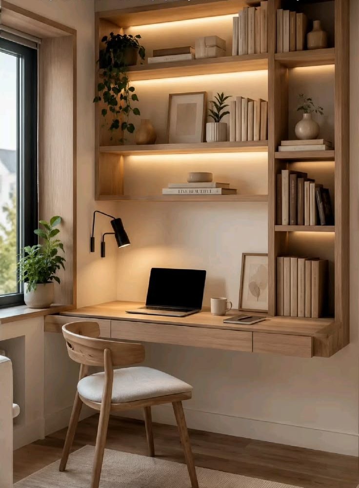 میز تحریر مدرن و شیک کتابخانه دار | مدلهای رویایی برای اتاق های کوچیک میز تحریر مدرن و مینیمال شیک