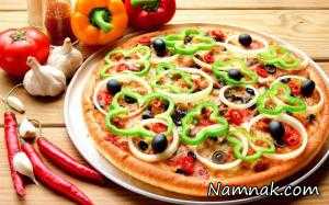 طرز تهیه پیتزا سبزیجات در خانه