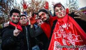 شادی هواداران پرسپولیس | پرسپولیس جشن هواداران بر سر مزار هادی نوروزی پس از برد دربی 82