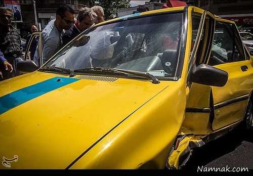تصادف ، تصادف خودروی پلیس در تهران ، تصادف خودروی پلیس