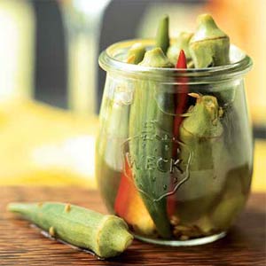 طرز تهیه ترشی بامیه ، ترشی بامیه