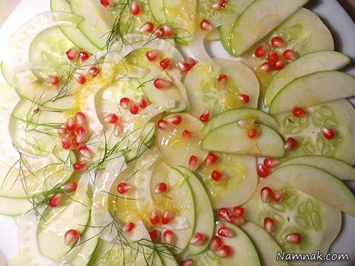 طرز تهیه سالاد سیب و انار سالاد سیب و انار