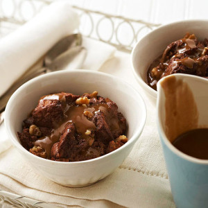 طرز تهیه پودینگ ، پودینگ گردو و شکلات