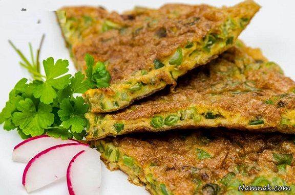 کوکوی نخود فرنگی غذاهای محلی