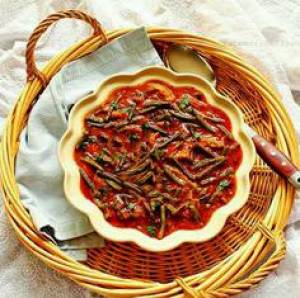 خورشت لوبیا و مرغ