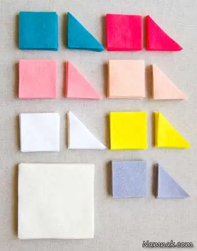 بریدن پارچه برای ساخت زیر لیوانی آموزش ساخت زیرلیوانی از جنس نمد