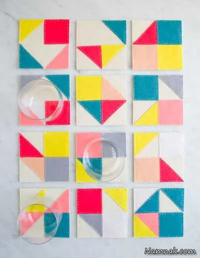 نمونه زیر لیوانی های درست شده زیر لیوانی نمدی بسازیم