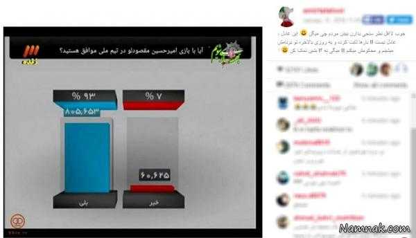 نظر سنجی برنامه نود در مورد امیر تتلو ، برنامه نود ، فوتبال
