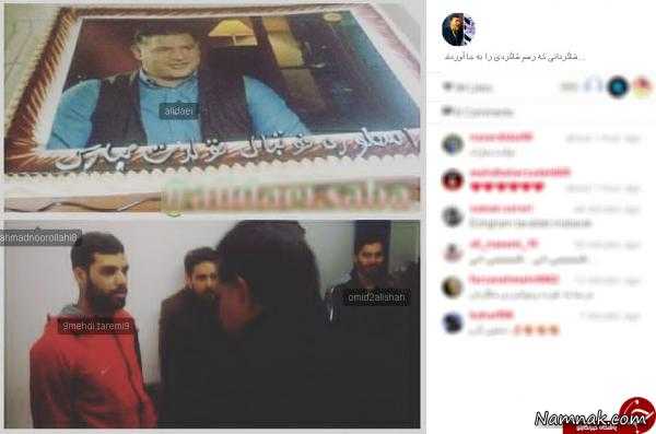 سوپرایز علی دایی در تمرین صبا جشن تولد 46 سالگی علی دایی ، تمرین تیم صبای قم ، بازیکنان پرسپولیس