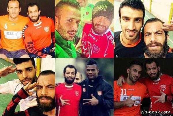 عکس امیر تتلو با بازیکنان پرسپولیس صحبت های جنجالی و داغ با امیر تتلو در مورد فوتبال ، آلبوم تتلیتی ، زیر همکف