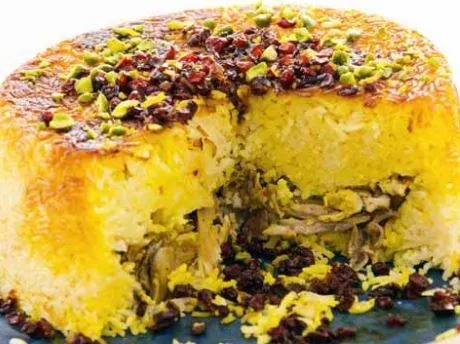 غذای برنجی | ته چین مرغ ته چین مرغ