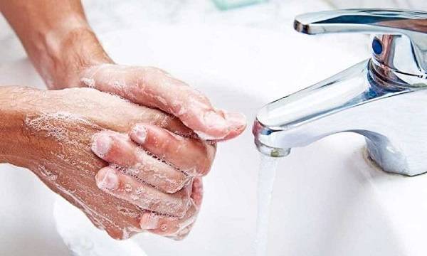 شستن دست با صابون